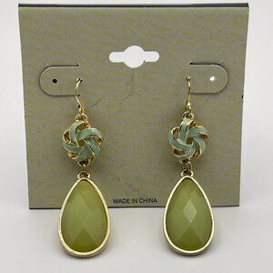 Lime Green Teardrop Earrings